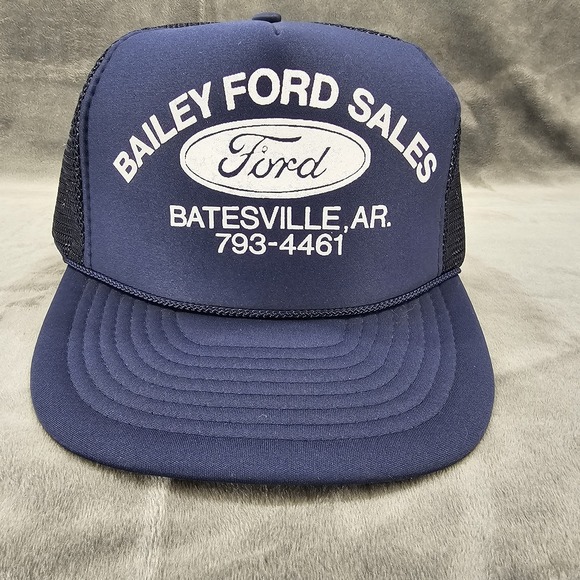 nissin Other - Vintage Bailey Ford Sales Batesville AR Trucker Hat Navy Blue Mesh Snapback Cap